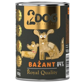 2Dog Mokra karma dla psa Bażant 84% mięsa ROYAL QUALITY 400g monoproteinowa