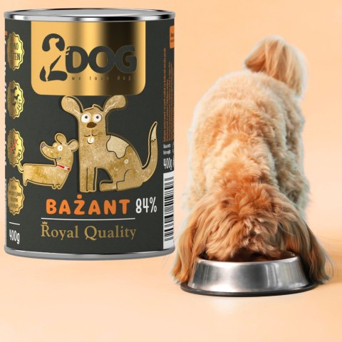 2Dog Mokra karma dla psa Bażant 84% mięsa ROYAL QUALITY 400g monoproteinowa