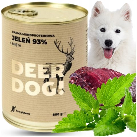 Deer Dog Jeleń z miętą 800g puszka