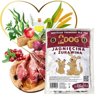 2Dog Przysmak treserski dla psa Jagnięcina z żurawiną 200g