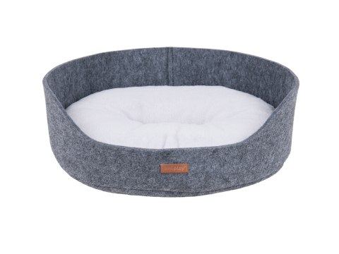 AMIPLAY Legowisko Owalne 2w1 Hygge Szare M
