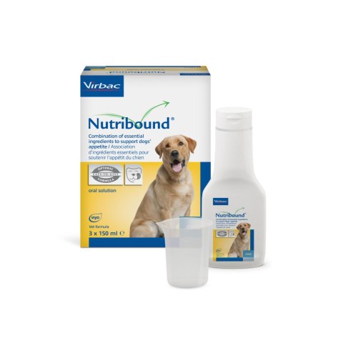 VIRBAC Nutribound Roztwór doustny dla psów w czasie rekonwalescencji 3x150ml
