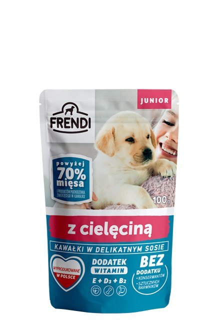 Frendi- Junior, Kawałki w delikatnym sosie z cielęciną 100g