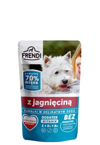 Frendi- Kawałki w delikatnym sosie z jagnięciną 100g.