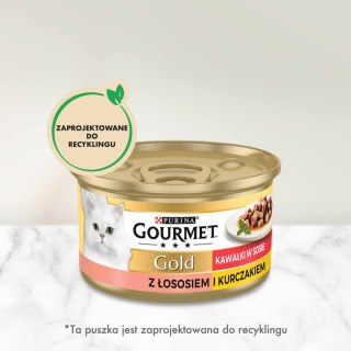 Purina Gourmet Gold łosoś/ kurczak w sosie 85g