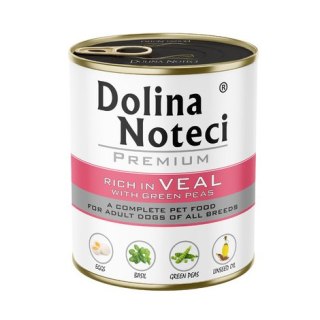 Dolina Noteci Premium Bogata W Cielęcinę Z Zielonym Groszkiem Karma Dla Psa 800g