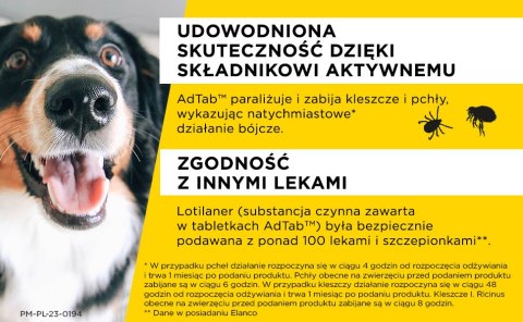 Elanco AdTab 225mg Tabletka Na Pchły I Kleszcze Dla Psów 5,5-11kg