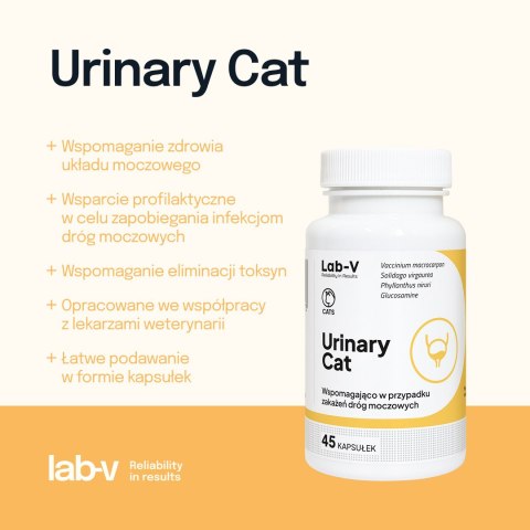 Lab-v Urinary Cat Wsparcie Układu Moczowego Dla Kotów 45 Kapsułek