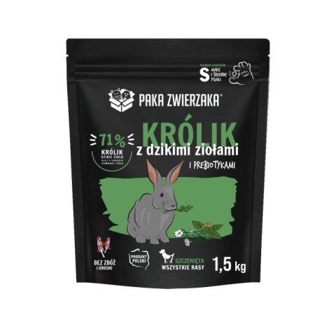 PAKA ZWIERZAKA Seven'th Heaven Królik i Dzikie Zioła "Puppy" 1,5kg