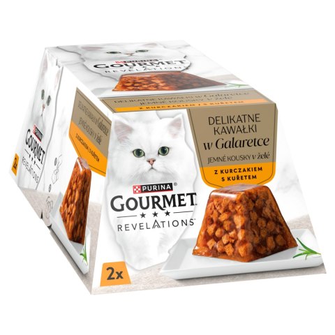 GOURMET Revelations Delikatne Kawałki w Galaretce z Kurczakiem 2x57g