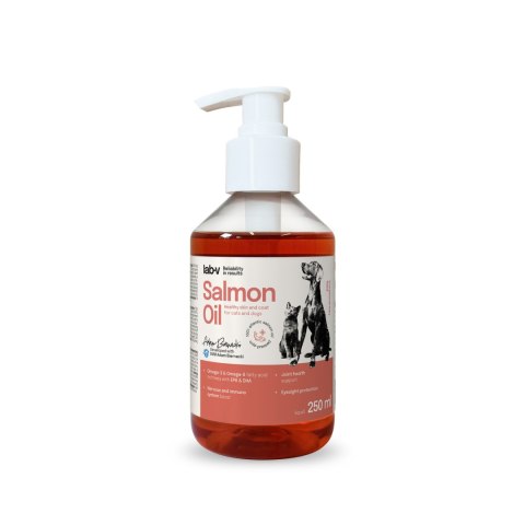 Lab-V Olej Z Łososia 100% Dla Psa I Kota W Każdym Wieku 250ml