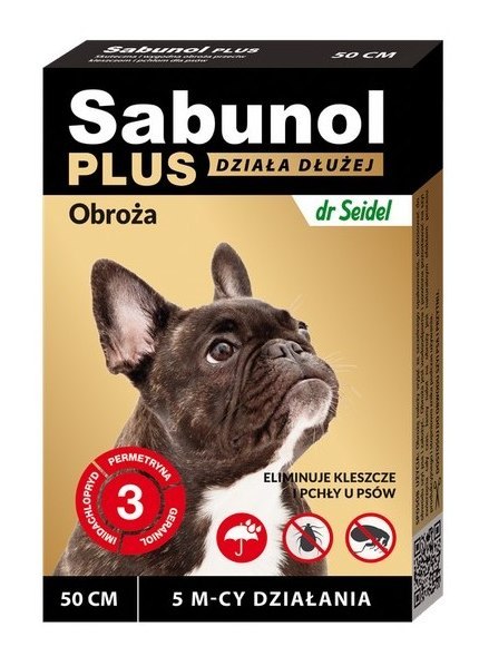 Laboratorium DermaPharm Sabunol Plus Obroża Przeciw Pchłom I Kleszczom Dla Psa 50cm