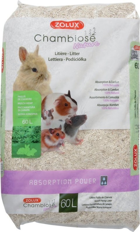 Zolux Naturalna Podściółka Z Konopi Chambiose Dla Gryzoni 60l