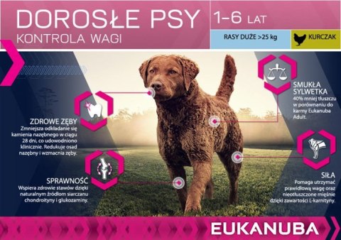 Eukanuba Adult Large Breed Weight Control Chicken 15kg